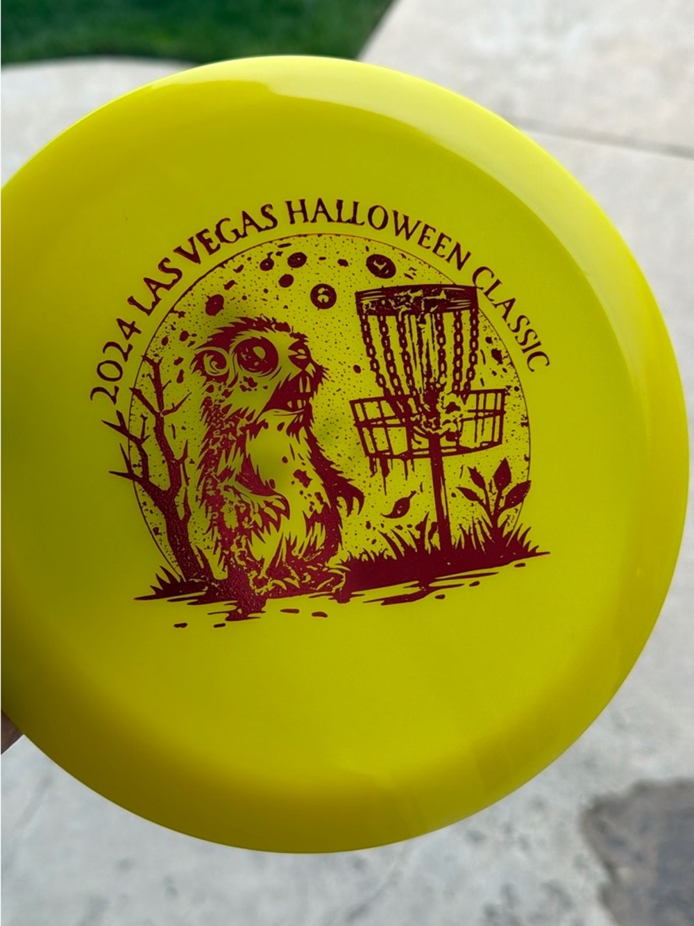 Legacy Mongoose Disc Golf Frisbee 174g Yellow Halloween Classic Stamp